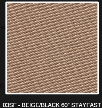 1987-1990 Toyota Celica Beige/BLK Stayfast Cloth Convertible Top w/Rear Plastic Window
