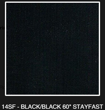 1942, 1946-1948 Buick 56C Super, 76C Roadmaster, 1942, 1946-1947 Cadillac Series 62 Black/Black Stayfast Cloth Convertible Top with Rear Plastic Window Horseshoe Zipper(Valance)