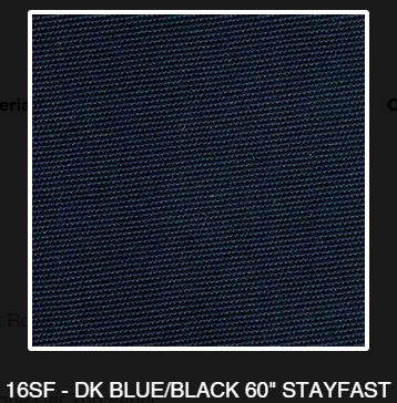 1996-2006 Chrysler Sebring DK. Blue/Black Stayfast Cloth Convertible Top w/Rear Plastic Window