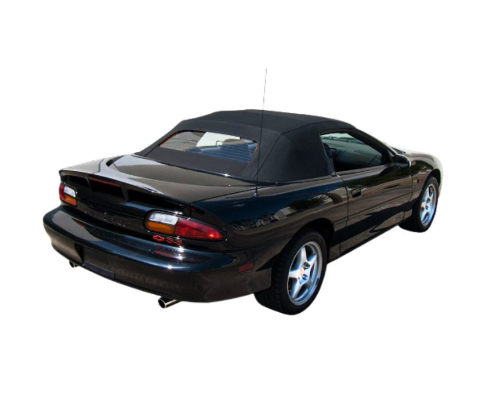 1994-2002 Chevrolet Camaro/Pontiac Firebird Black Stayfast Cloth Convertible Top w/Rear Tinted Glass w/Defroster
