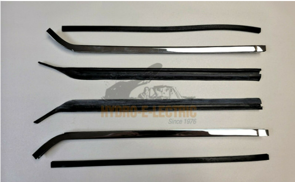 Quarter Window Leading Edge Weather Strip and Chrome Sash, 1967-1969 Camaro, Firebird