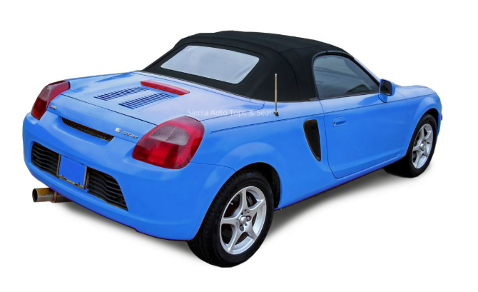 2000-2007 Toyota MR2 Spyder Black Cabrio Vinyl Convertible Top w/Rear Tinted Defroster Glass