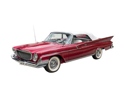 1957-1959 Chrysler 300, Newport, Windsor, New Yorker, DeSoto Adventurer, Beige/Black Stayfast Cloth Convertible Top with Rear Plastic Window w/ Brass Horseshoe Zipper(Valance)