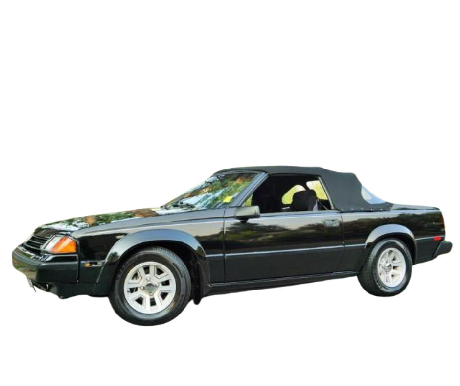1984-1985 Toyota Celica Black Pinpoint Vinyl Convertible Top w/Rear Plastic Window