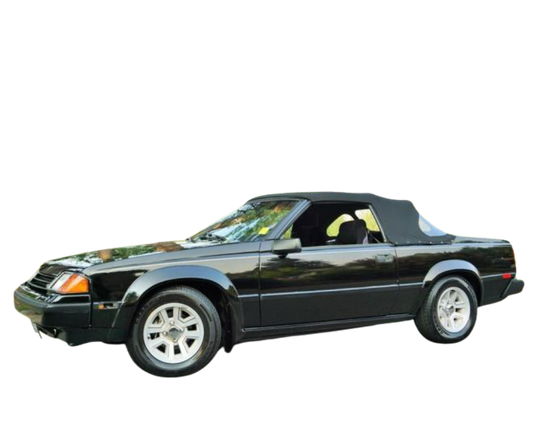1984-1985 Toyota Celica Black Pinpoint Vinyl Convertible Top w/Rear Plastic Window