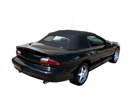 1994-2002 Chevrolet Camaro/Pontiac Firebird Beige/Black Stayfast Cloth Convertible Top w/Rear Tinted Glass w/Defroster