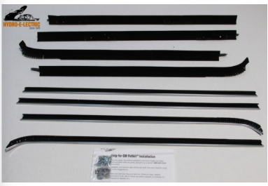 Beltline Weather Strip Felt 8 Piece Kit, 1971-1974 Chevrolet Impala 4 Door Sedan