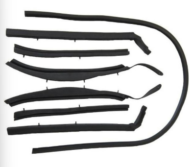 1962-1963 GM A-Body Convertible Roof Rail Weather Strip Set for Top Frame