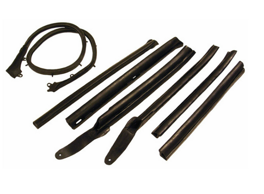 1966-1967 GM A-Body Convertible Roof Rail Weather Strip Set for Top Frame