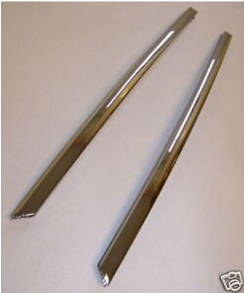 Quarter Window Chrome Retainer Sash, Pair 1968-1972 GM A Body 2 Door