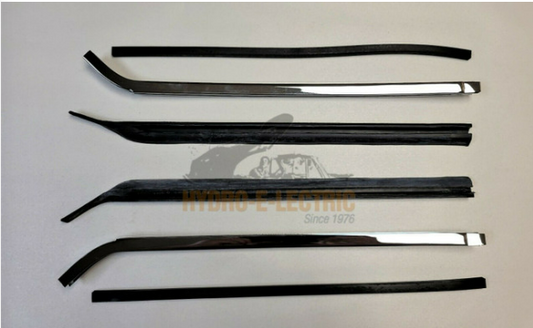 Quarter Window Leading Edge Weather Strip and Chrome Sash, 1967-1969 Camaro, Firebird